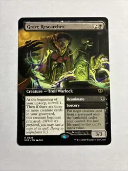 Grave Researcher (Extended Art) - Secrets of Strixhaven MTG Plus Bonus Rare!!! - Image 1