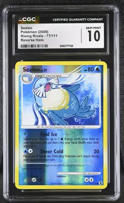 CGC 10 Sealeo 77/111 Reverse Holo Rising Rivals Pokemon Card - Image 1