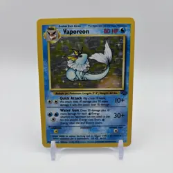 Vaporeon Holo Rare 12/64 Pokemon Jungle WOTC English LP TCG Card - Image 2