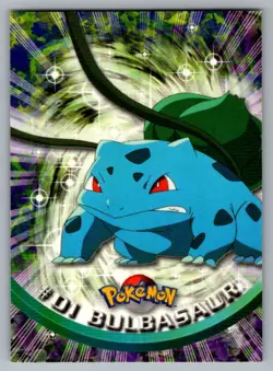 Bulbasaur #1 Topps Trading Cards Series 1 Pokemon LP - Image 1
