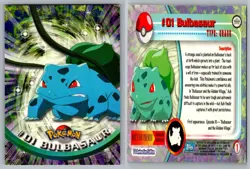 Bulbasaur #1 Topps Trading Cards Series 1 Pokemon LP - Image 3