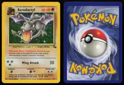 Aerodactyl 1/62 Unlimited Holo Rare Fossil Pokemon English NM - Image 3