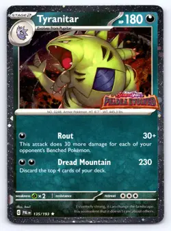 Tyranitar (Paldea Evolved Stamp) 135/193 Cosmos Holo Promo Pokemon NM - Image 1