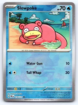 Slowpoke (Poke Ball Pattern) 018/131 Holo SV: Prismatic Evolutions Pokemon NM - Image 1