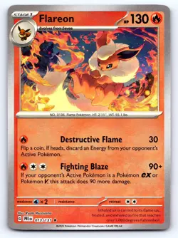 Flareon (Poke Ball Pattern) 013/131 Holo SV: Prismatic Evolutions Pokemon NM - Image 1