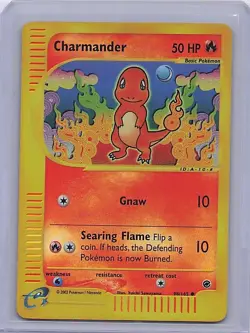 Charmander 98/165 Common Expedition Base Set Pokemon Reverse Holo Heavily Played - Image 1