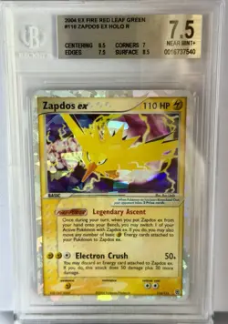 Pokemon Zapdos ex 116/112 Fire Red Leaf Green BGS 7.5 - Image 1