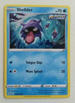 4x Pokemon TCG Fusion Strike: Shellder (050/264) - Common - Near Mint - Image 2