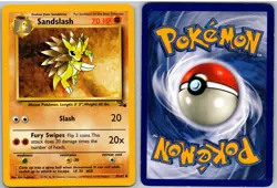 Sandslash 41/62 Uncommon Fossil Pokemon MP - Image 3