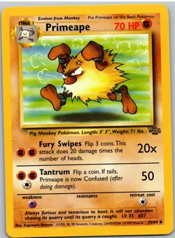Primeape 43/64 Uncommon Jungle Pokemon MP - Image 1