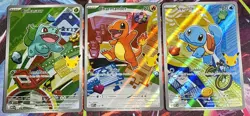 Pokemon First Partner Illustration Collection Series 1 Kanto Gen 1 Starters Set - Image 1