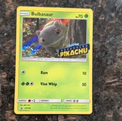 Pokemon Bulbasaur Promo Holo Stamped Detective Pikachu SM198 Basic 70 HP - Image 1
