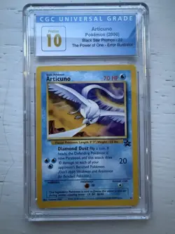 CGC Pristine 10 Articuno Pokemon (2000) Black Star Promos - Error Illustrator - Image 1