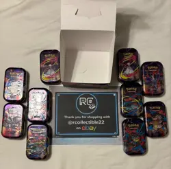 Pokemon TCG: Mega Evolution Mega Heroes Mini Tins Display 20x BOOSTER PACKS! - Image 3