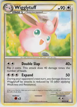 Pokemon Wigglytuff 56/123 HeartGold SoulSilver Uncommon card - Image 1