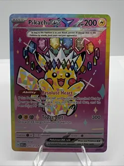 Pikachu EX SIR 277/217 Ascended Heroes Set TCG Pokemon Rare NM Holo Chase Card - Image 1