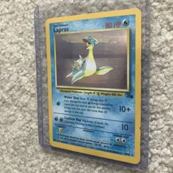 Pokemon Lapras Fossil 10/62 Holo Rare Basic Card Unlimited 1999 - Image 2