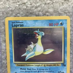 Pokemon Lapras Fossil 10/62 Holo Rare Basic Card Unlimited 1999 - Image 3