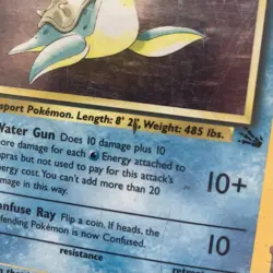 Pokemon Lapras Fossil 10/62 Holo Rare Basic Card Unlimited 1999 - Image 5