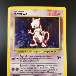Mewtwo 10/102 Pokemon Base Set 1999 Holo Rare Card - Image 2