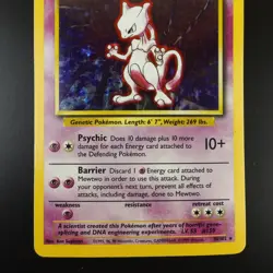 Mewtwo 10/102 Pokemon Base Set 1999 Holo Rare Card - Image 3