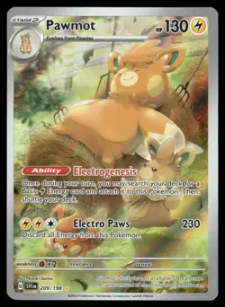 Pokemon Cards Pawmot 209/198 Scarlet & Violet Illustration Rare NM - Image 1
