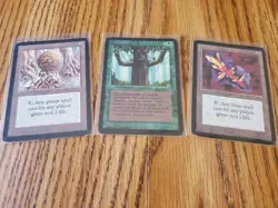 Magic The Gathering Lot of Three (3) ALPHA Singles Lightly Played READ/LOOK - Image 1