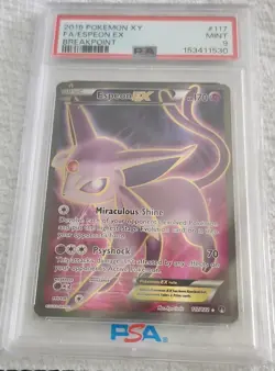 Pokemon Espeon EX 117/122 Breakpoint Full Art Ultra Rare Holo PSA 9 - Image 1
