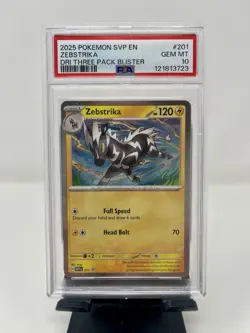 Pokemon Destined Rivals Zebstrika Black Star Promo PSA 10 - 201 🌍 📦 - Image 1