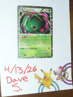 🌿 Meganium (Prime) HGSS08 Black Star Promo Holo Pokemon TCG Single MP 2010 🌿 - Image 2