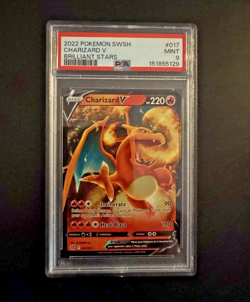 Pokemon TCG: Sword & Shield Brilliant Stars Charizard V 017/172 PSA 9 - Image 1