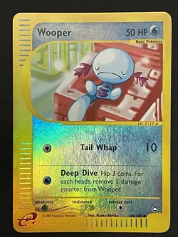 Pokemon TCG Wooper #66/147 Reverse Holofoil CCG Aquapolis Holo Foil - Image 1