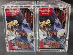 Lot (2) Pokemon SV10 Destined Rivals Sealed English Booster Boxes w/ Acrylic - Image 3