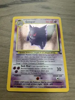 Pokemon TCG Gengar Fossil 5/62 Unlimited Holo Rare - Image 3