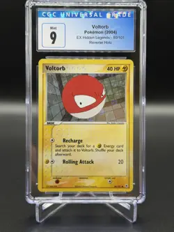 2004 POKEMON EX HIDDEN LEGENDS, REVERSE HOLO #80/101 VOLTORB CGC 9 MINT - Image 1