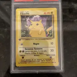 1999 Pokemon FRENCH 1st Edition Base Set Pikachu 58/102 PSA 9 MINT - Image 2
