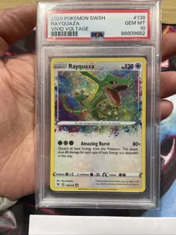 Rayquaza #138/185 PSA 10 Vivid Voltage 2020 Pokemon SWSH - Image 3