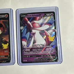 Pokemon TCG 2021 Celebrations Lance’s Charizard V & Dark Sylveon V Promo Mint🔥 - Image 4