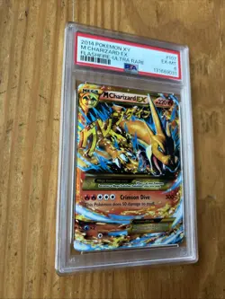2014 Pokemon XY Flashfire #107 M Charizard EX PSA 6 - Image 3