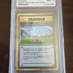 VINTAGE POKEMON 2000 P.M.Japanese PromoTrainer Lucky Stadium JYO-ETSU MEW PSA 9 - Image 3