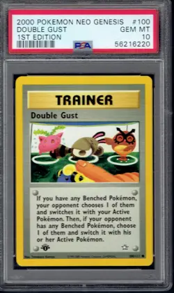 2000 Pokemon Double Gust 1st Edition 100/111 PSA 10 (Neo Genesis) - Image 1