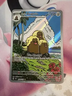 Pokemon TCG Surging Sparks Alolan Dugtrio Dugtrio #208/191 Illustration Rare NM - Image 2
