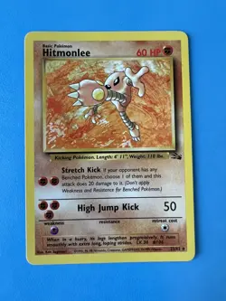 1999 Pokemon Fossil Non-Holo Kabutops #24/62 + Non-Holo Hitmonlee #22/62 - Image 2