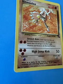 1999 Pokemon Fossil Non-Holo Kabutops #24/62 + Non-Holo Hitmonlee #22/62 - Image 4