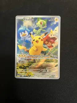 Pokemon Pikachu 027 Illustration Promo Scarlet & Violet NM - Image 1