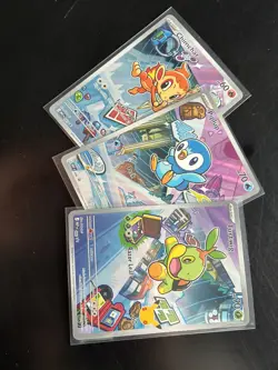 Pokemon First Partner Illustration Collection | Gen 4 Starters | Set Of 3 - Image 4
