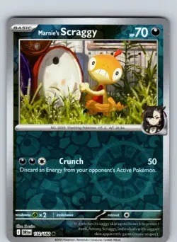 Marnie's Scraggy 132/182 2025 Destined Rivals Reverse Holo Common - Image 1