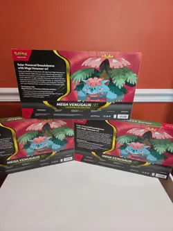 3x Pokemon TCG Mega Evolution - Mega Venusaur Ex Premium Collection Box - Image 2
