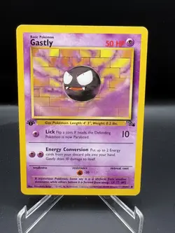 Pokemon TCG : Gastly - Fossil 1st Edition 33/62 Non Holo WOTC LP/NM - Image 1