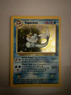 Vintage | Vaporeon 12/64 Jungle Holo | 1999 Pokemon WOTC - Image 1